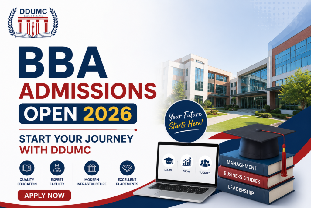 BBA Admissions Open 2026: Start Your Journey with DDUMC