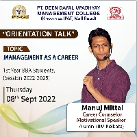 Induction Programme for BBA - Pt. Deen Dayal Upadhyay Management College